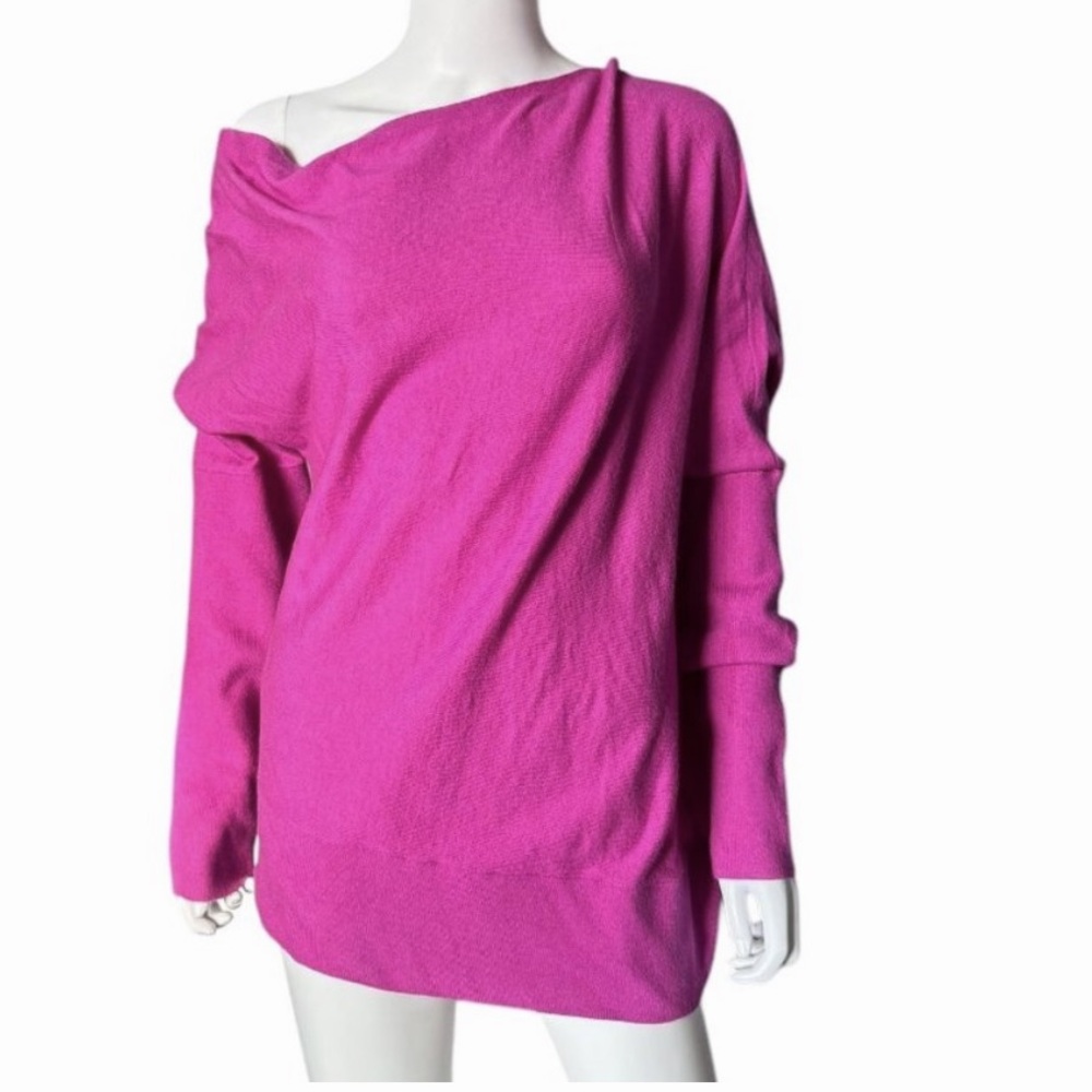 Express size XL pink off shoulder dolman sleeve sweater NWT